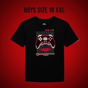 Boys Valentine's Day Gamer T-Shirt Size 18 XXL